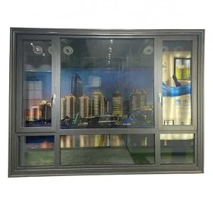 Double tempered glass aluminum casement windows