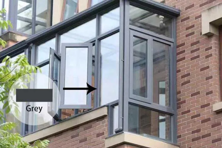 Modern popular aluminum soundproof windows aluminum egress casement window