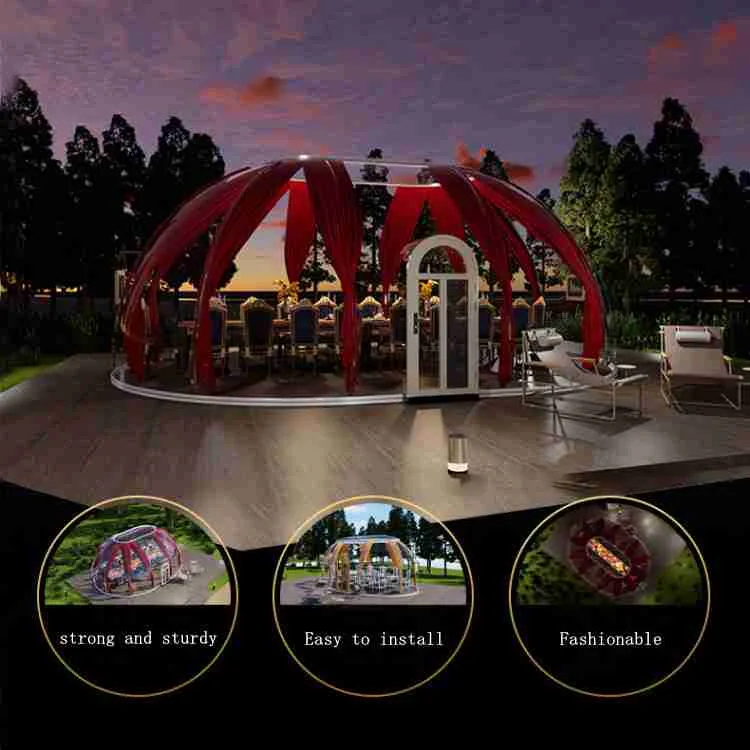 Aluminum Fiberglass Glass Dome Houses
